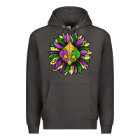 Smoke Mardi Gras Sunflower Premium Hoodie - BundleAndBundleShop