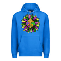 True Royal Mardi Gras Sunflower Premium Hoodie - BundleAndBundleShop