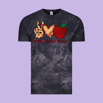 Peace Love Teach Vintage Tee Designed By Bettercallsaul
