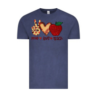 Vintage Denim Peace Love Teach Vintage Tee - Bettercallsaul