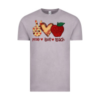 Vintage Zinc Peace Love Teach Vintage Tee - Bettercallsaul