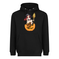 Black sexy witch halloween costume blackcraft pumpkin wi Heavyweight Hoodie - tuanDangUi