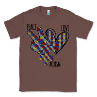Chestnut Peace Love Autism Classic Tee - Bettercallsaul
