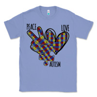 Colony Blue Peace Love Autism Classic Tee - Bettercallsaul