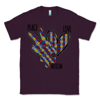 Plum Peace Love Autism Classic Tee - Bettercallsaul
