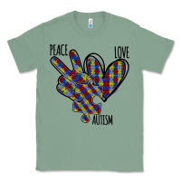 Sage Peace Love Autism Classic Tee - Bettercallsaul