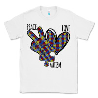 White Peace Love Autism Classic Tee - Bettercallsaul