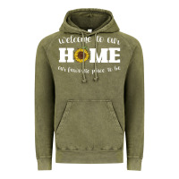 Vintage Olive welcome to our Home Sunflower Vintage Hoodie - Bettercallsaul