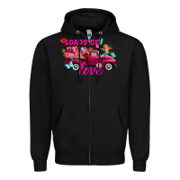Black Loads of love valentine's day truck Zipper Hoodie - FaDigitalArtStudio
