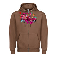 Chestnut Loads of love valentine's day truck Zipper Hoodie - FaDigitalArtStudio
