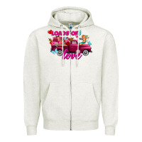 Loads Of Love Valentine's Day Truck Zipper Hoodie | Teevron