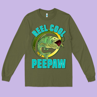Reel Cool Peepaw Long Sleeve Tee Designed By Jasminsmagicworld