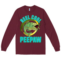 Burgundy reel cool peepaw Long Sleeve Tee - Jasminsmagicworld