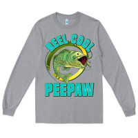 Heather Grey reel cool peepaw Long Sleeve Tee - Jasminsmagicworld