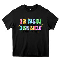 Black 12 new chapter 365 new chances Heavy Core Tee - MaliasSmallBusiness