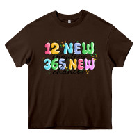 Chocolate Brown 12 new chapter 365 new chances Heavy Core Tee - MaliasSmallBusiness