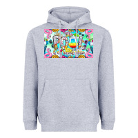 Heather Grey The Pool Is My Happy Place Heavyweight Hoodie - CowhideDigitalArt