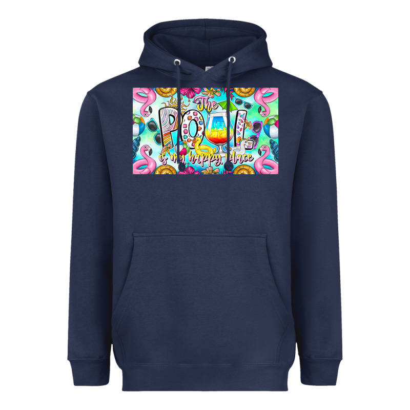 The Pool Is My Happy Place Heavyweight Hoodie by CowhideDigitalArt | Teevron