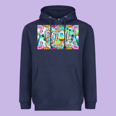 The Pool Is My Happy Place Heavyweight Hoodie Designed By Cowhidedigitalart