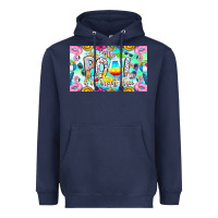 Navy The Pool Is My Happy Place Heavyweight Hoodie - CowhideDigitalArt