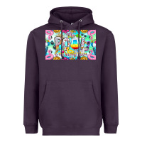 Plum The Pool Is My Happy Place Heavyweight Hoodie - CowhideDigitalArt