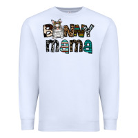 White Bunny mama Premium Sweatshirt - CowhideDigitalArt