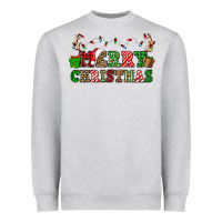 Heather Grey merry christmas Heavyweight Sweatshirt - OliviaCreatesArt