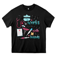 Black she works willingly with her hands Heavy Core Tee - MaliasSmallBusiness