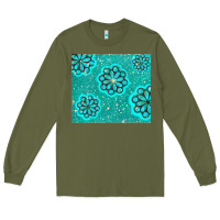 Army Green glitter turquoise Long Sleeve Tee - TumblerDesignByShophia