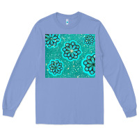 Colony Blue glitter turquoise Long Sleeve Tee - TumblerDesignByShophia