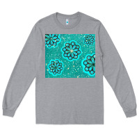 Heather Grey glitter turquoise Long Sleeve Tee - TumblerDesignByShophia