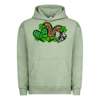 Pigment Oil Green st patricks day western hearts Urban Hoodie - Artiststas