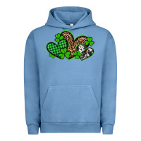 Pigment Pebble Blue st patricks day western hearts Urban Hoodie - Artiststas