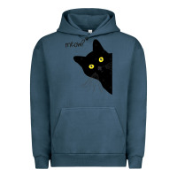Pigment Midnight Navy black cat day halloween black cat meow Urban Hoodie - tuanDangUi