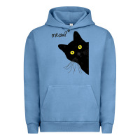 Pigment Pebble Blue black cat day halloween black cat meow Urban Hoodie - tuanDangUi