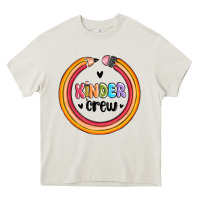 Cream kinder crew Heavy Core Tee - MaliasSmallBusiness