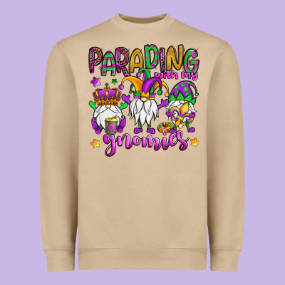 Parading With My Gnomies Heavyweight Sweatshirt Designed By Oliviacreatesart