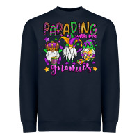 Navy parading with my gnomies Heavyweight Sweatshirt - OliviaCreatesArt