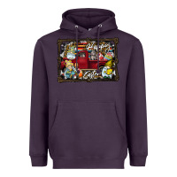 Plum Happy Easter Heavyweight Hoodie - CowhideDigitalArt
