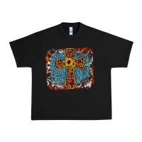 Black western cross Urban Heavy Tee - JahusDesignShop
