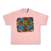 Salmon western cross Urban Heavy Tee - JahusDesignShop