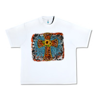 White western cross Urban Heavy Tee - JahusDesignShop