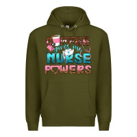 Army Green coffee gives me nurse powers bbs Premium Hoodie - BundleAndBundleShop