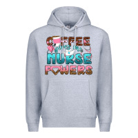 Heather Grey coffee gives me nurse powers bbs Premium Hoodie - BundleAndBundleShop
