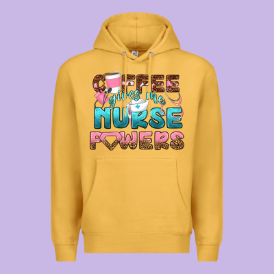 Coffee Gives Me Nurse Powers Bbs Premium Hoodie Designed By Bundleandbundleshop