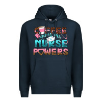 Navy coffee gives me nurse powers bbs Premium Hoodie - BundleAndBundleShop