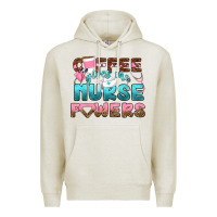 Oatmeal Heather coffee gives me nurse powers bbs Premium Hoodie - BundleAndBundleShop
