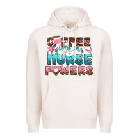 Pale Pink coffee gives me nurse powers bbs Premium Hoodie - BundleAndBundleShop