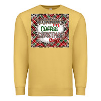 Antique Gold Running on Coffee And Christmas Premium Sweatshirt - CowhideDigitalArt