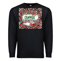 Black Running on Coffee And Christmas Premium Sweatshirt - CowhideDigitalArt